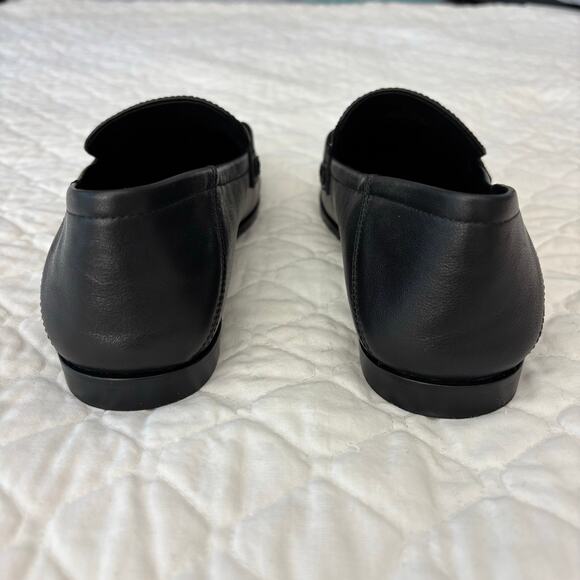 Jeffrey Campbell 7.5 Gold Horsebit Black Loafers Quiet Luxury - Picture 5 of 8